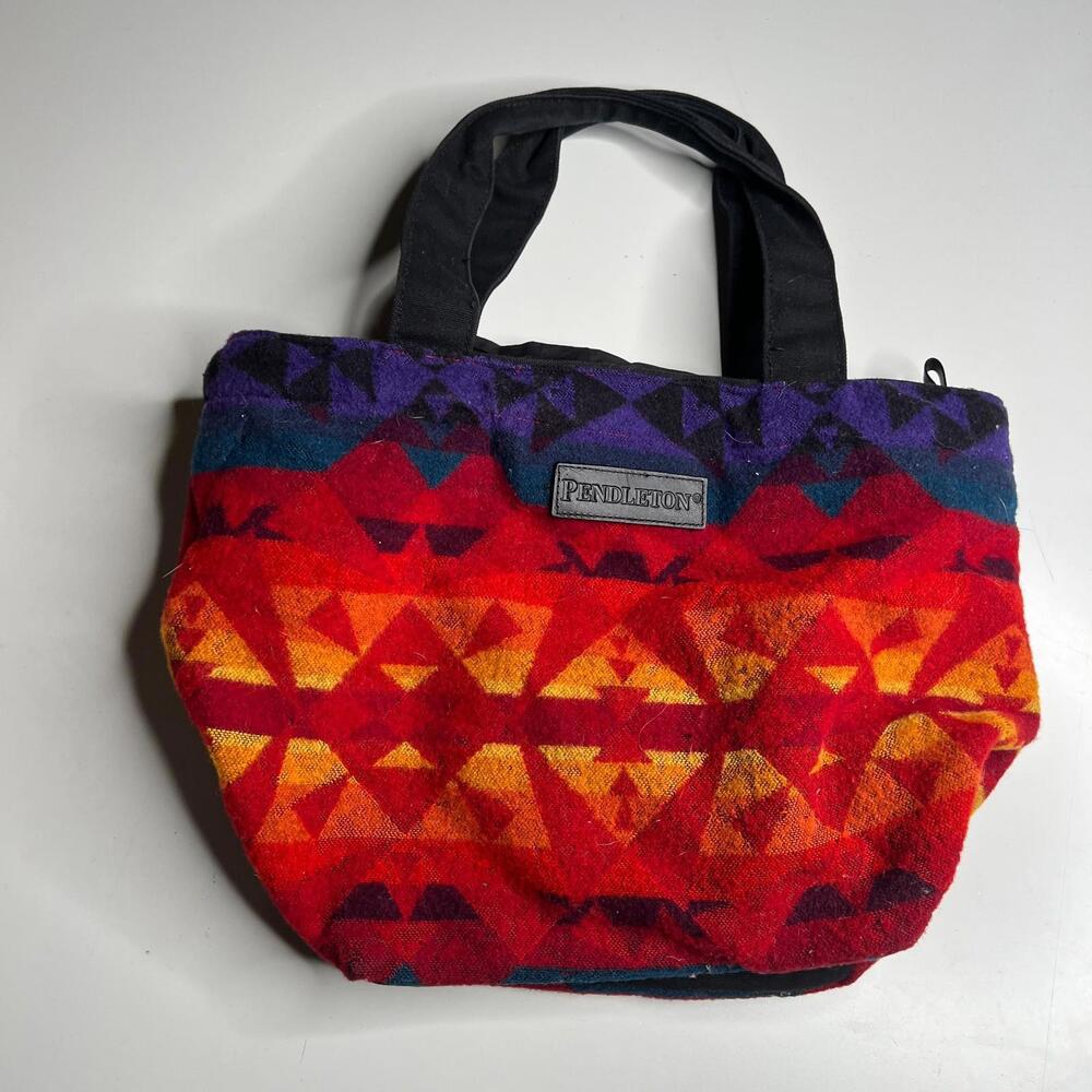 Pendleton Wool Tote Bag Native American Pattern USA Made‎ 100% Wool